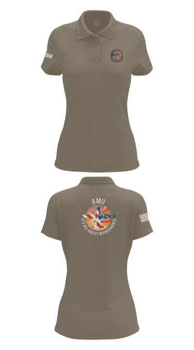 910th AMU 89979521 Women's Short Sleeve Performance Polo  - 75