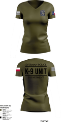 K9-Unit 77212274 Women's Short Sleeve V-neck Shirt - 1