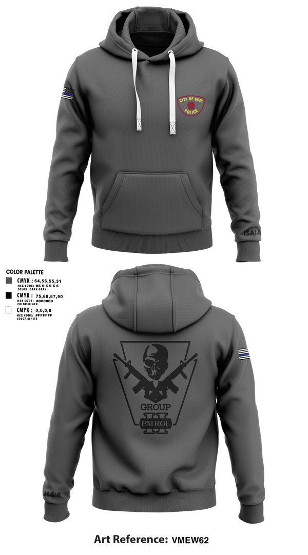 Hoodie, Erie police department, Police, Teamtime, Team time, sublimation, custom sports apparel, team uniforms, spirit wear, spiritwear, sports uniforms, custom shirts, team store, custom team store, fundraiser sports, apparel fundraiser