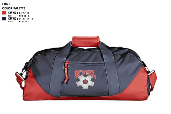 Duffle Bag, Niles Recreational League NYSL, Men's Soccer, Teamtime, Team time, sublimation, custom sports apparel, team uniforms, spirit wear, spiritwear, sports uniforms, custom shirts, team store, custom team store, fundraiser sports, apparel fundraiser