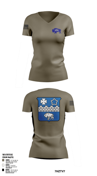 Women's Short Sleeve Vneck Shirt, 1-17 Infantry Regiment, Army, Teamtime, Team time, sublimation, custom sports apparel, team uniforms, spirit wear, spiritwear, sports uniforms, custom shirts, team store, custom team store, fundraiser sports, apparel fundraiser