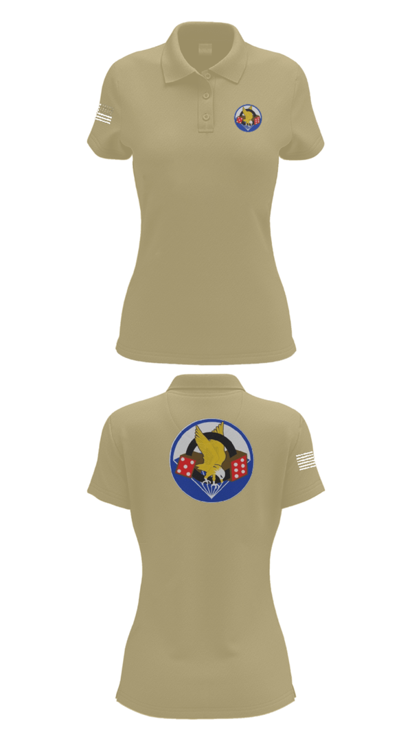 Women's Short Sleeve Performance Polo, 506th PIR, Army, Teamtime, Team time, sublimation, custom sports apparel, team uniforms, spirit wear, spiritwear, sports uniforms, custom shirts, team store, custom team store, fundraiser sports, apparel fundraiser