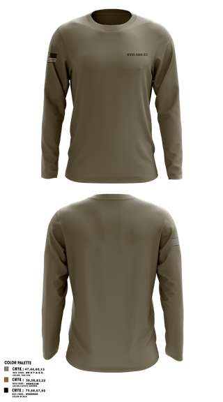 Long Sleeve Performance Shirt, XVIII ABN G2, Army, Teamtime, Team time, sublimation, custom sports apparel, team uniforms, spirit wear, spiritwear, sports uniforms, custom shirts, team store, custom team store, fundraiser sports, apparel fundraiser