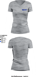 Escambia County School District 14556594 Women's Short Sleeve V-neck Shirt - 2