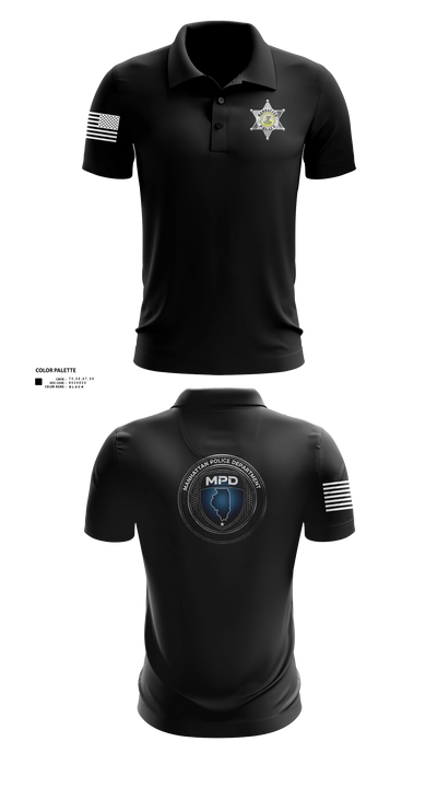Manhattan Police Department 25505954 Short Sleeve Performance Polo - 140