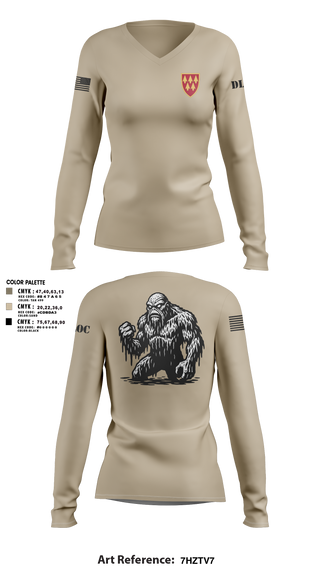 Women's Long Sleeve Vneck Shirt, DLOC, , Teamtime, Team time, sublimation, custom sports apparel, team uniforms, spirit wear, spiritwear, sports uniforms, custom shirts, team store, custom team store, fundraiser sports, apparel fundraiser
