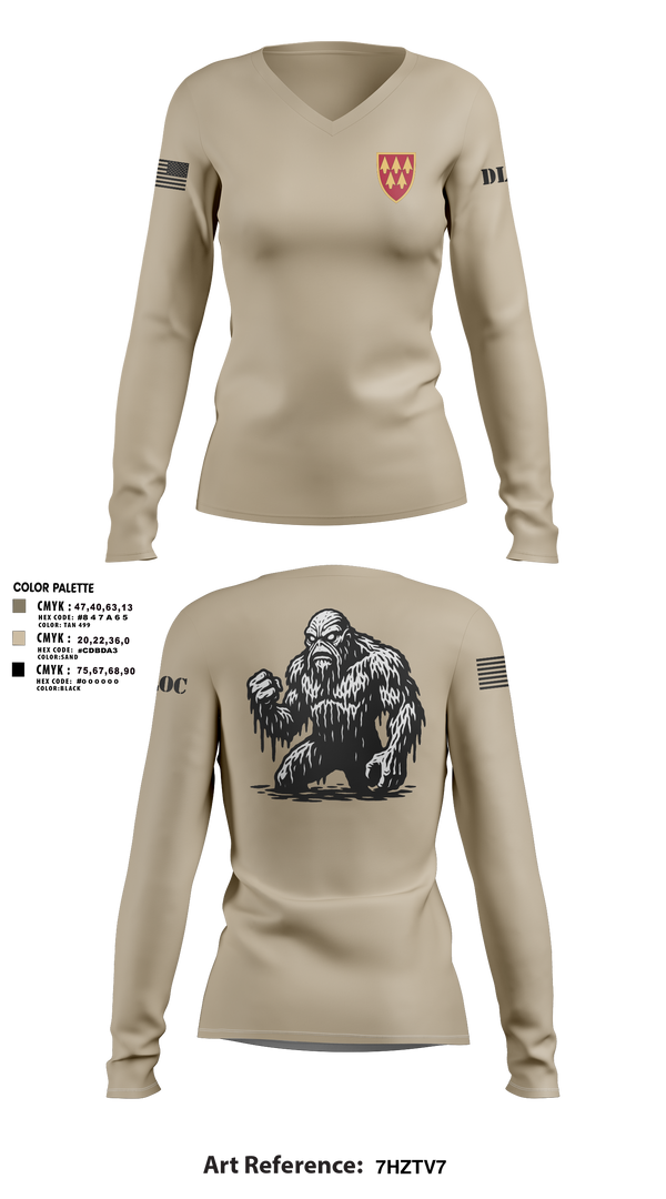 Women's Long Sleeve Vneck Shirt, DLOC, , Teamtime, Team time, sublimation, custom sports apparel, team uniforms, spirit wear, spiritwear, sports uniforms, custom shirts, team store, custom team store, fundraiser sports, apparel fundraiser