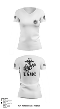 Marines 81974067 Women's Short Sleeve V-neck Shirt - 2