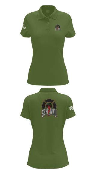 Women's Short Sleeve Performance Polo, SEHNWU, Fire Department, Teamtime, Team time, sublimation, custom sports apparel, team uniforms, spirit wear, spiritwear, sports uniforms, custom shirts, team store, custom team store, fundraiser sports, apparel fundraiser