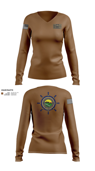 Women's Long Sleeve Vneck Shirt, NTAG HEARTLAND, Navy, Teamtime, Team time, sublimation, custom sports apparel, team uniforms, spirit wear, spiritwear, sports uniforms, custom shirts, team store, custom team store, fundraiser sports, apparel fundraiser
