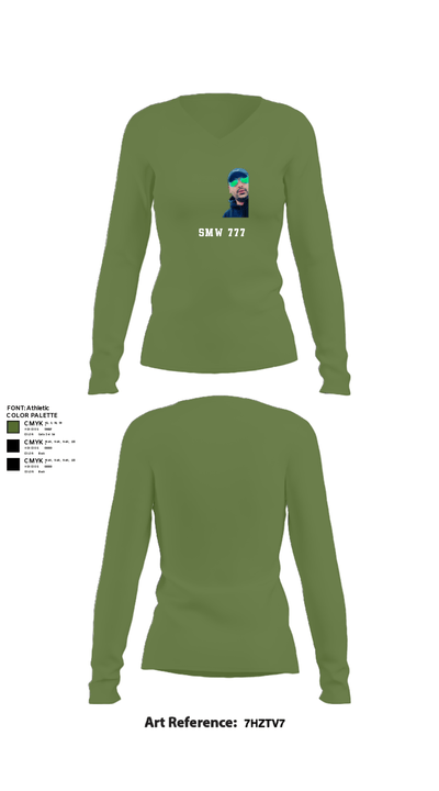 SMW 777 26525644 Women's Long Sleeve V-neck Shirt - 42