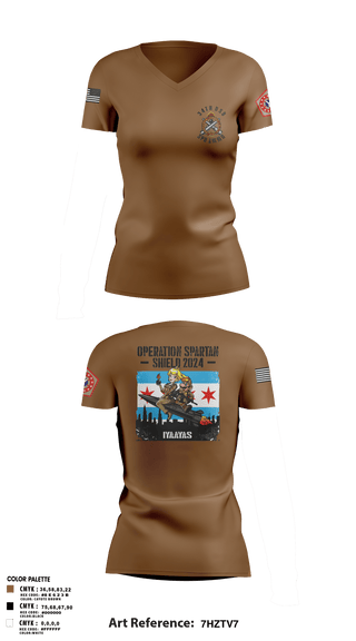 Women's Short Sleeve Vneck Shirt, 34th DSB, Army, Teamtime, Team time, sublimation, custom sports apparel, team uniforms, spirit wear, spiritwear, sports uniforms, custom shirts, team store, custom team store, fundraiser sports, apparel fundraiser