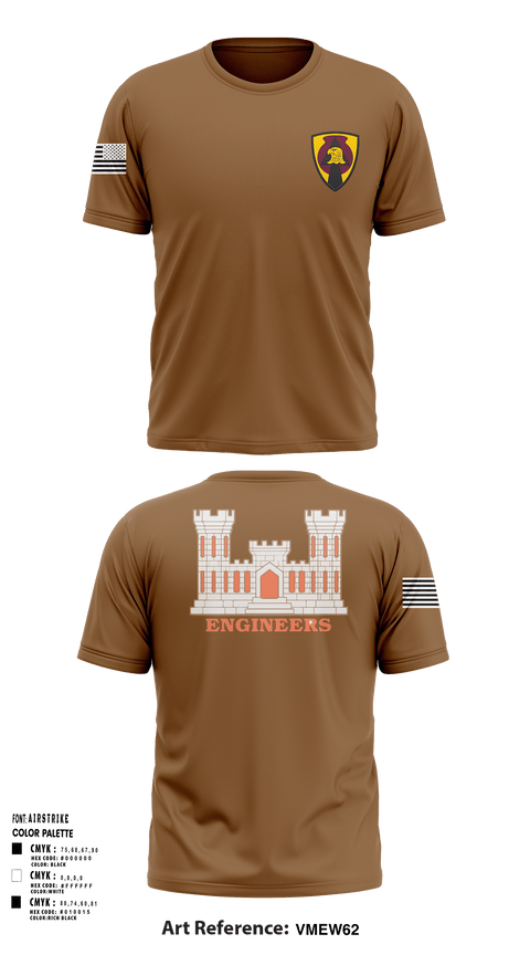 Short Sleeve Performance Shirt, 833 EN CO SAPPER, , Teamtime, Team time, sublimation, custom sports apparel, team uniforms, spirit wear, spiritwear, sports uniforms, custom shirts, team store, custom team store, fundraiser sports, apparel fundraiser