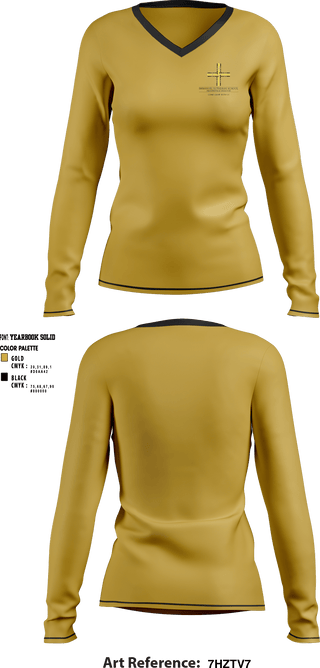 Women's Long Sleeve Vneck Shirt, Immanuel Lutheran School, Spirit Store, Teamtime, Team time, sublimation, custom sports apparel, team uniforms, spirit wear, spiritwear, sports uniforms, custom shirts, team store, custom team store, fundraiser sports, apparel fundraiser