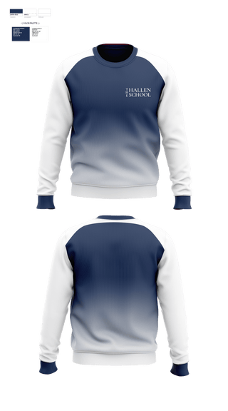 Crew Neck Sweatshirt, The Hallen School Volleyball, Men's Volleyball, Teamtime, Team time, sublimation, custom sports apparel, team uniforms, spirit wear, spiritwear, sports uniforms, custom shirts, team store, custom team store, fundraiser sports, apparel fundraiser