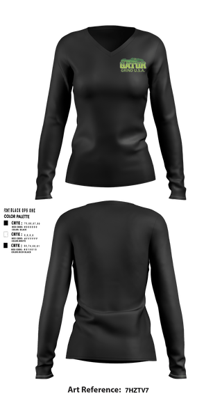 Women's Long Sleeve Vneck Shirt, Gator Grind U.S.A.Gator Grind U.S.A., , Teamtime, Team time, sublimation, custom sports apparel, team uniforms, spirit wear, spiritwear, sports uniforms, custom shirts, team store, custom team store, fundraiser sports, apparel fundraiser