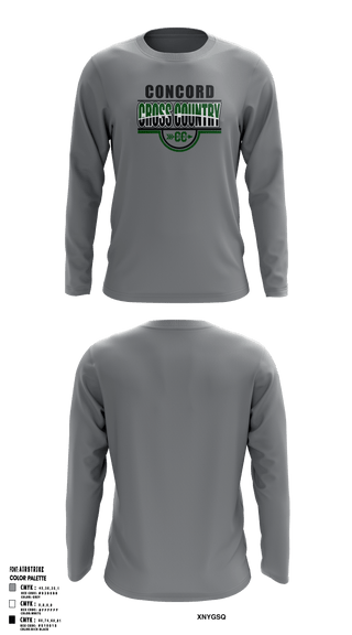 Long Sleeve Performance Shirt, CONCORD HIGH SCHOOL Cross Country, Cross Country, Teamtime, Team time, sublimation, custom sports apparel, team uniforms, spirit wear, spiritwear, sports uniforms, custom shirts, team store, custom team store, fundraiser sports, apparel fundraiser