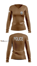 Desert Hot Springs Police Department 82587518 Women's Long Sleeve V-neck Shirt - 2