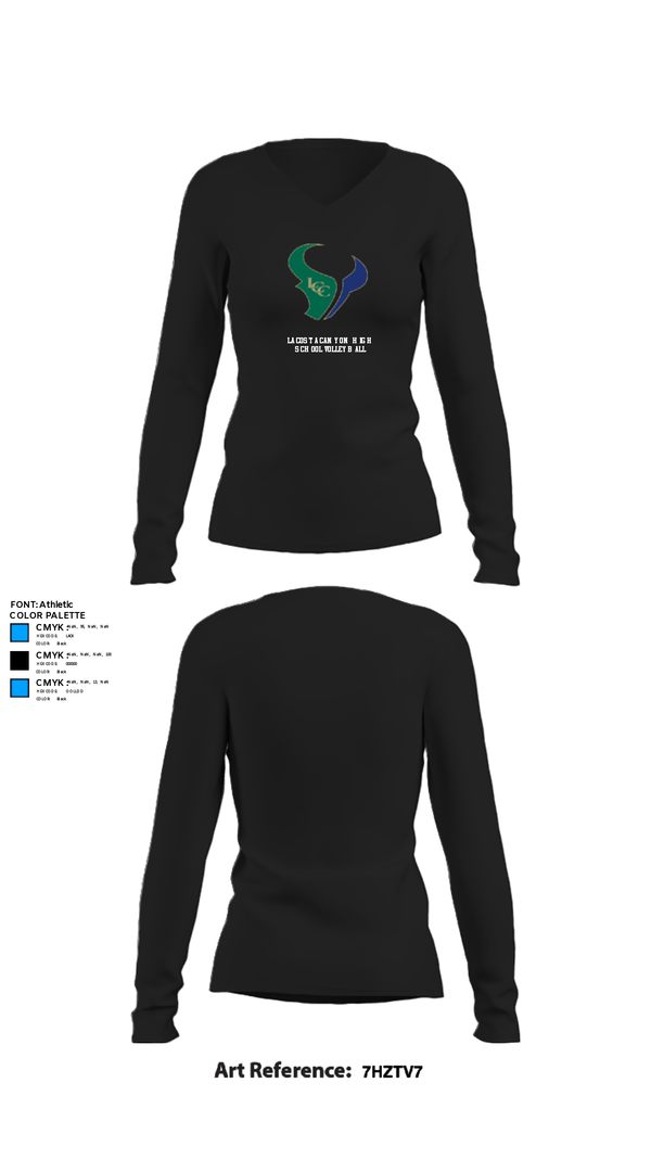Women's Long Sleeve Vneck Shirt, La Costa Canyon High School Volleyball, Women's Volleyball, Teamtime, Team time, sublimation, custom sports apparel, team uniforms, spirit wear, spiritwear, sports uniforms, custom shirts, team store, custom team store, fundraiser sports, apparel fundraiser