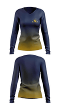 Navy Youth Hockey 69647370 Women's Long Sleeve V-neck Shirt - 2
