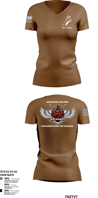 Women's Short Sleeve Vneck Shirt, Fox troop, Army, Teamtime, Team time, sublimation, custom sports apparel, team uniforms, spirit wear, spiritwear, sports uniforms, custom shirts, team store, custom team store, fundraiser sports, apparel fundraiser