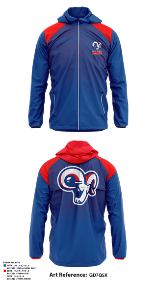 Windbreaker, Greene Central Rams, Wrestling, Teamtime, Team time, sublimation, custom sports apparel, team uniforms, spirit wear, spiritwear, sports uniforms, custom shirts, team store, custom team store, fundraiser sports, apparel fundraiser