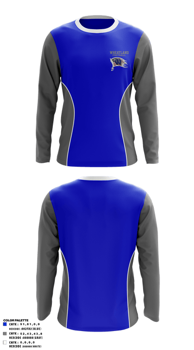Wheatland youth football and cheer 53677637 Long Sleeve Performance Polo - 1