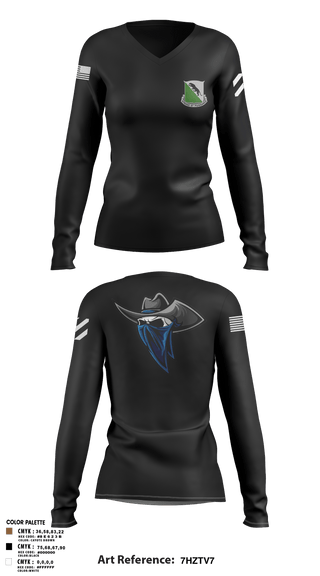 Women's Long Sleeve Vneck Shirt, A-Co 2-69AR, Army, Teamtime, Team time, sublimation, custom sports apparel, team uniforms, spirit wear, spiritwear, sports uniforms, custom shirts, team store, custom team store, fundraiser sports, apparel fundraiser