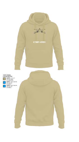 Hoodie, Q Troop 4/278th, Army, Teamtime, Team time, sublimation, custom sports apparel, team uniforms, spirit wear, spiritwear, sports uniforms, custom shirts, team store, custom team store, fundraiser sports, apparel fundraiser