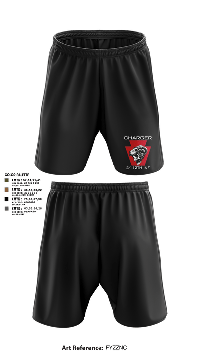 Charger Co. / 2-112th Infantry Battalion 37738588 Athletic Shorts With Pockets - 120