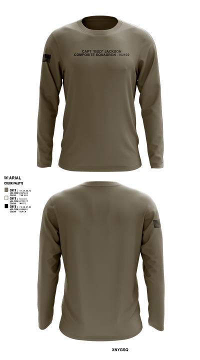 Capt “Bud” Jackson Composite Squadron - NJ102 17980254 Long Sleeve Performance Shirt - 1
