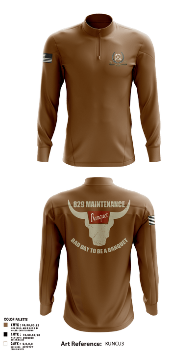 829 maintenance 40042048 Quarter Zip Jacket - 1
