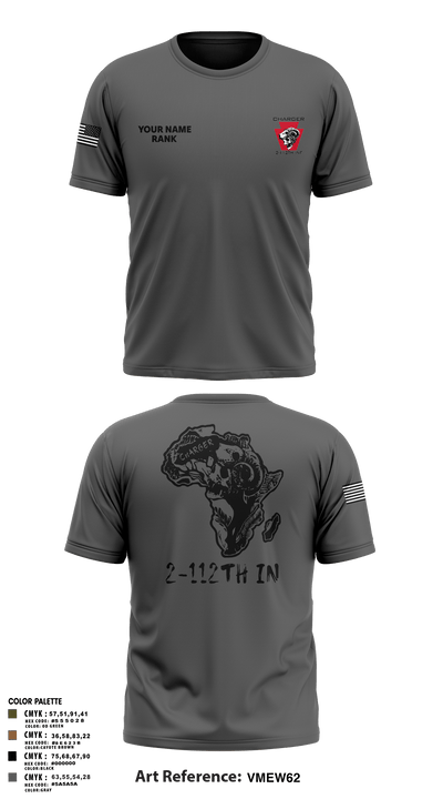 Charger Co. / 2-112th Infantry Battalion 37738588 Short Sleeve Performance Shirt - 48