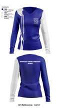 Hennessey Lower Elementary School 92108904 Women's Long Sleeve V-neck Shirt - 1