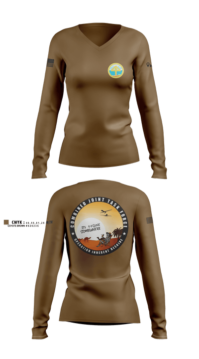 44IBCT HHC 62640068 Women's Long Sleeve V-neck Shirt - 2