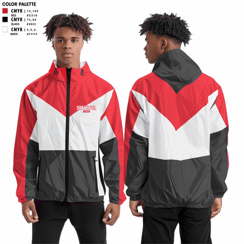 Windbreaker, San Miguel, Men's Soccer, Teamtime, Team time, sublimation, custom sports apparel, team uniforms, spirit wear, spiritwear, sports uniforms, custom shirts, team store, custom team store, fundraiser sports, apparel fundraiser