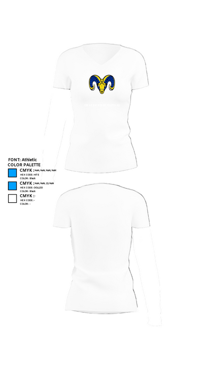 Cuba High School Volleyball 47808550 Women's Short Sleeve V-neck Shirt - 18