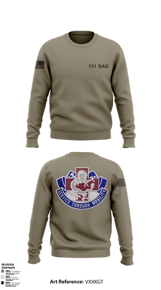 Crew Neck Sweatshirt, 131st SAD131 SAD, Army, Teamtime, Team time, sublimation, custom sports apparel, team uniforms, spirit wear, spiritwear, sports uniforms, custom shirts, team store, custom team store, fundraiser sports, apparel fundraiser