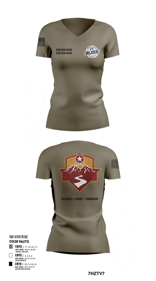 Women's Short Sleeve Vneck Shirt, Fort Bliss DENTAC, Army, Teamtime, Team time, sublimation, custom sports apparel, team uniforms, spirit wear, spiritwear, sports uniforms, custom shirts, team store, custom team store, fundraiser sports, apparel fundraiser