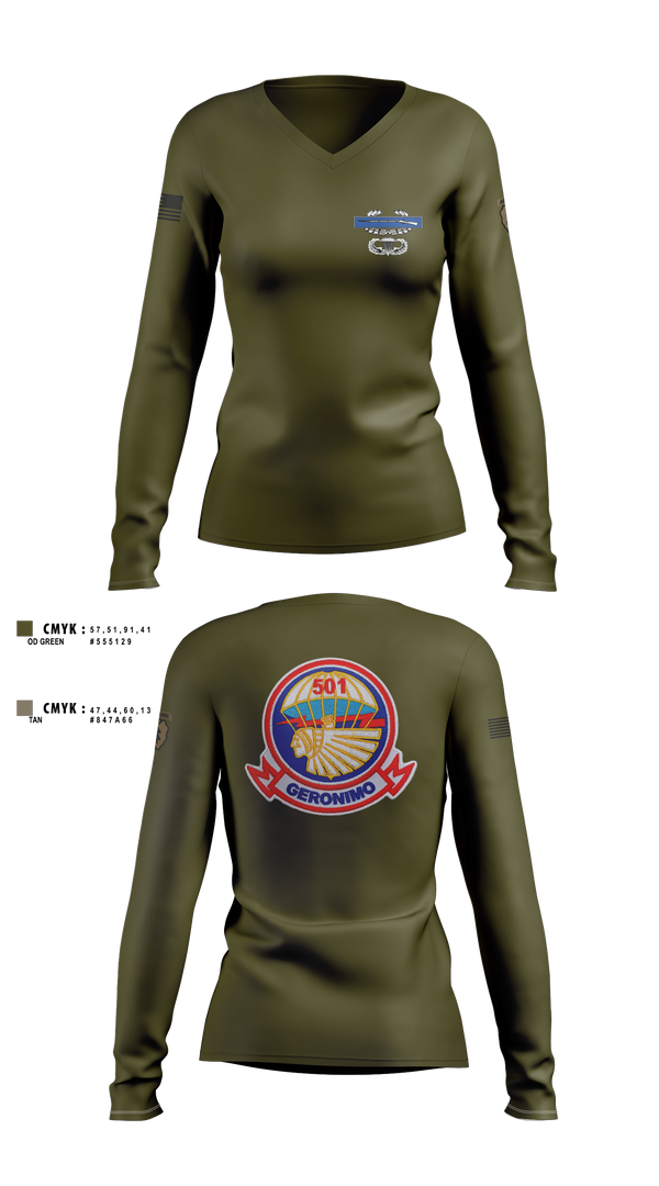 Women's Long Sleeve Vneck Shirt, 1-501st, , Teamtime, Team time, sublimation, custom sports apparel, team uniforms, spirit wear, spiritwear, sports uniforms, custom shirts, team store, custom team store, fundraiser sports, apparel fundraiser