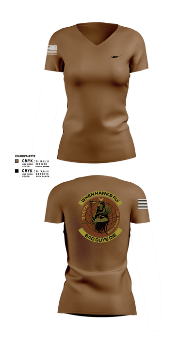 319th Maintenance Squadron 60744056 Women's Short Sleeve V-neck Shirt - 1