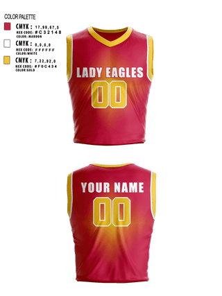 Womens Basketball Jersey, Lady Eagles, Women's Basketball, Teamtime, Team time, sublimation, custom sports apparel, team uniforms, spirit wear, spiritwear, sports uniforms, custom shirts, team store, custom team store, fundraiser sports, apparel fundraiser