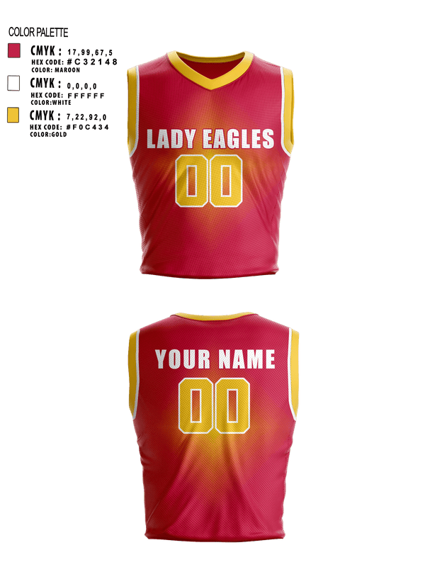 Womens Basketball Jersey, Lady Eagles, Women's Basketball, Teamtime, Team time, sublimation, custom sports apparel, team uniforms, spirit wear, spiritwear, sports uniforms, custom shirts, team store, custom team store, fundraiser sports, apparel fundraiser