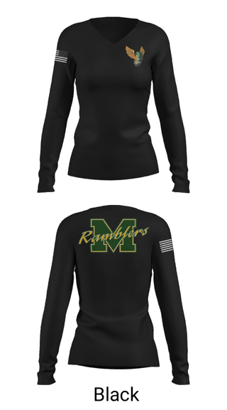 Women's Long Sleeve Vneck Shirt, McBain High School Volleyball, Women's Volleyball, Teamtime, Team time, sublimation, custom sports apparel, team uniforms, spirit wear, spiritwear, sports uniforms, custom shirts, team store, custom team store, fundraiser sports, apparel fundraiser