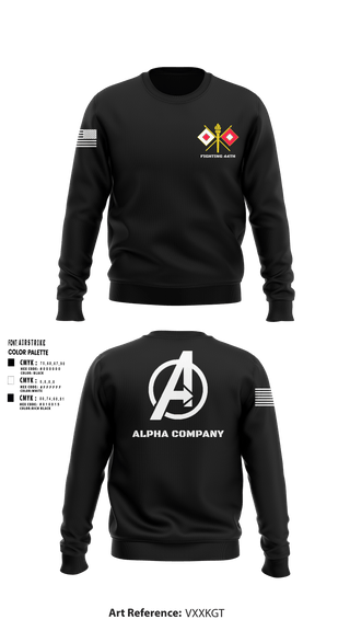 Crew Neck Sweatshirt, Alpha Company, Army, Teamtime, Team time, sublimation, custom sports apparel, team uniforms, spirit wear, spiritwear, sports uniforms, custom shirts, team store, custom team store, fundraiser sports, apparel fundraiser