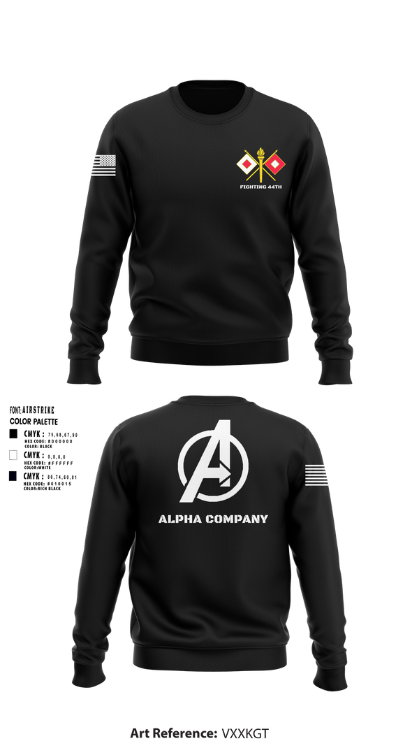 Crew Neck Sweatshirt, Alpha Company, Army, Teamtime, Team time, sublimation, custom sports apparel, team uniforms, spirit wear, spiritwear, sports uniforms, custom shirts, team store, custom team store, fundraiser sports, apparel fundraiser
