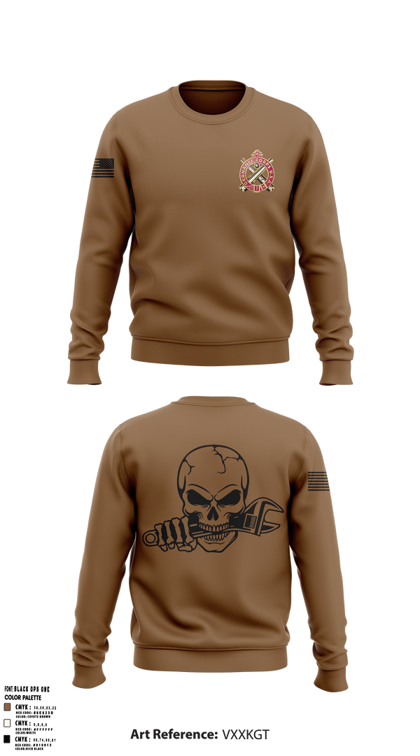 Crew Neck Sweatshirt, 829 EVCC, National Guard, Teamtime, Team time, sublimation, custom sports apparel, team uniforms, spirit wear, spiritwear, sports uniforms, custom shirts, team store, custom team store, fundraiser sports, apparel fundraiser