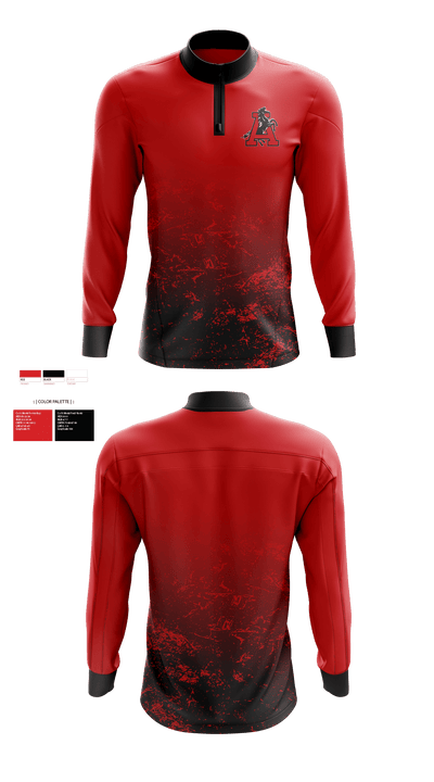 Assumption High School Volleyball 46770646 Quarter Zip Jacket - 1