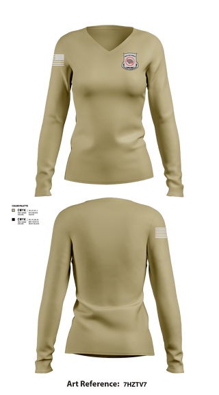 Women's Long Sleeve Vneck Shirt, Weed and Powder, Army, Teamtime, Team time, sublimation, custom sports apparel, team uniforms, spirit wear, spiritwear, sports uniforms, custom shirts, team store, custom team store, fundraiser sports, apparel fundraiser