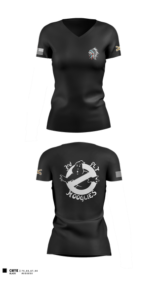 Women's Short Sleeve Vneck Shirt, 3rd PLT, Alpha Company, 2nd Cavalry 5th regiment, Army, Teamtime, Team time, sublimation, custom sports apparel, team uniforms, spirit wear, spiritwear, sports uniforms, custom shirts, team store, custom team store, fundraiser sports, apparel fundraiser